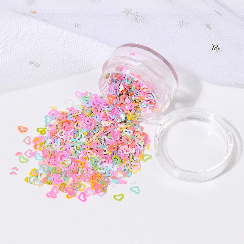 plastic glitter mini charms